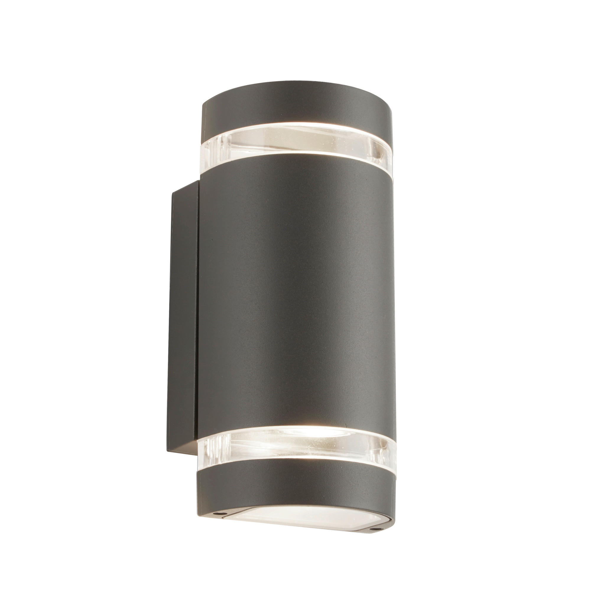 LED-UTOMHUSLAMPA - grå, Basics, metall/glas (12/24cm)
