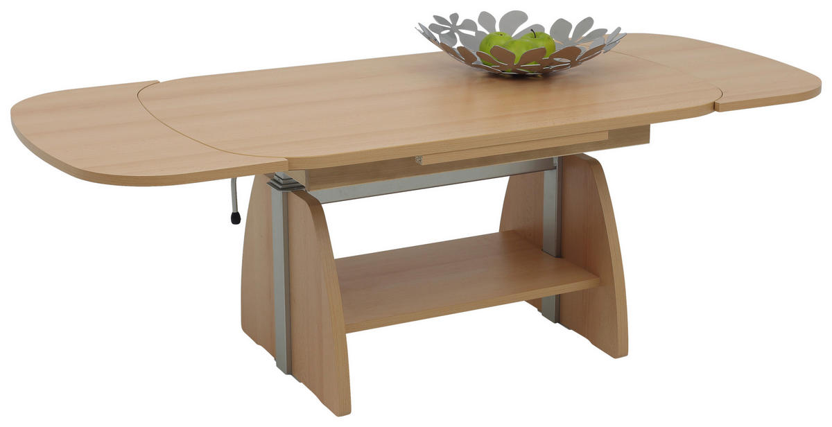 COUCHTISCH 108-157/67/53-69 cm rechteckig Buchefarben  - Buchefarben, KONVENTIONELL, Holzwerkstoff (108-157/67/53-69cm) - Boxxx