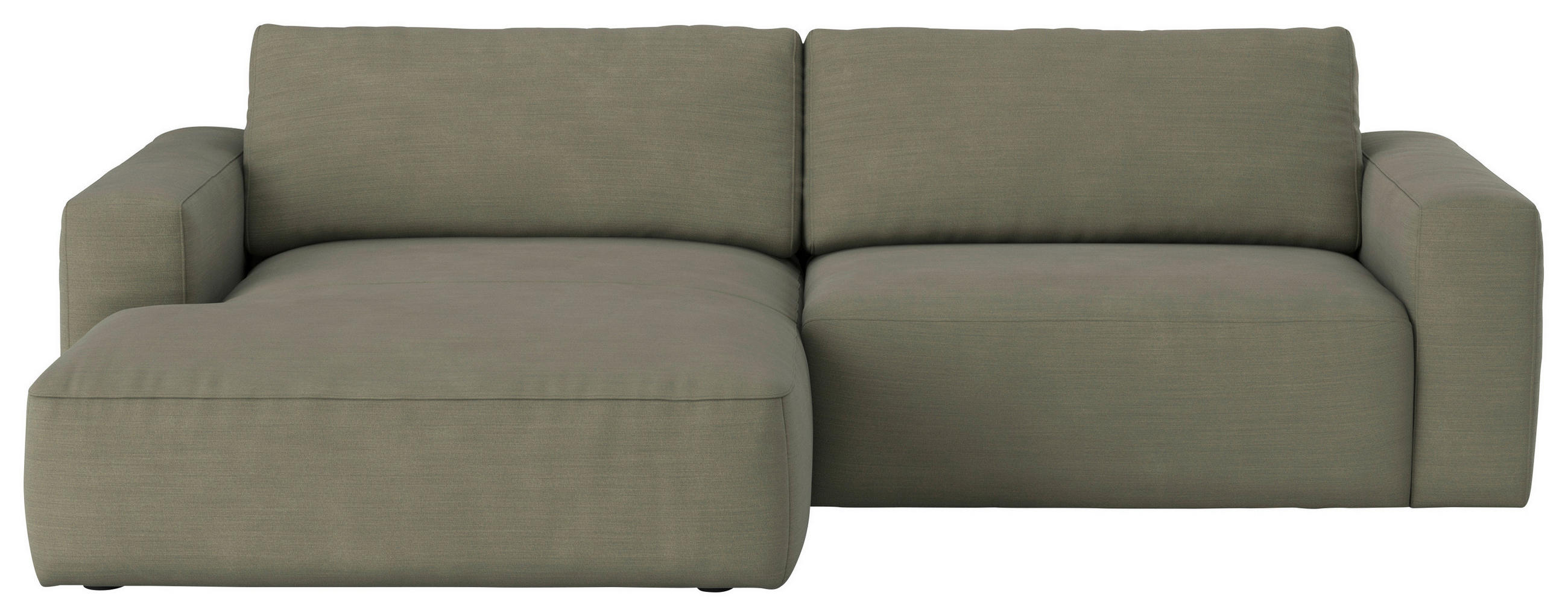 ECKSOFA in Webstoff Grün  175/283 cm  - Schwarz/Grün, MODERN, Kunststoff/Textil (175/283cm) - MID.YOU