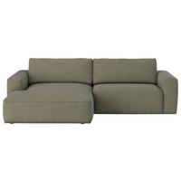 ECKSOFA in Webstoff Grün  175/283 cm  - Schwarz/Grün, MODERN, Kunststoff/Textil (175/283cm) - MID.YOU