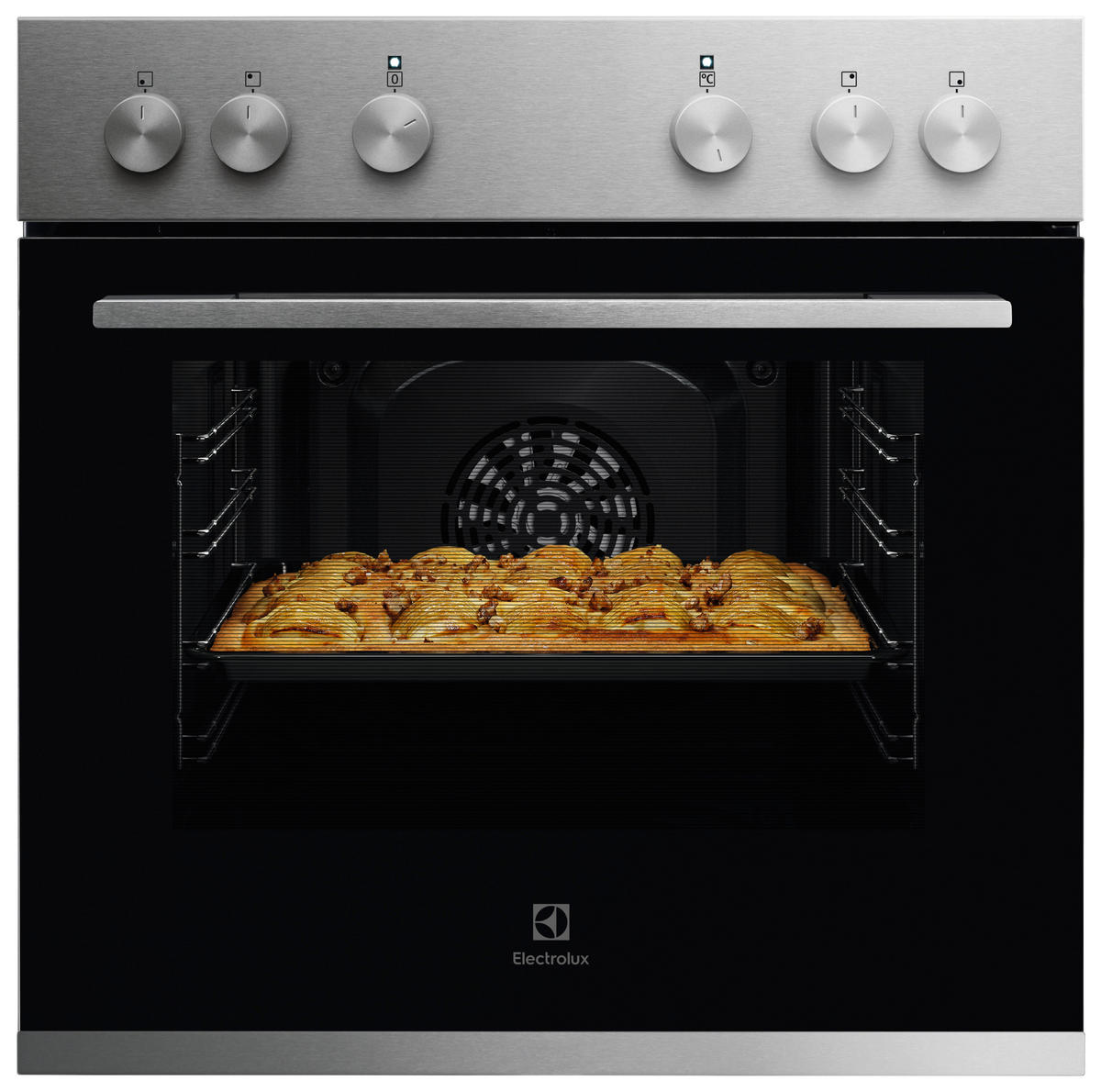 HERDSET ELXH2X  - Edelstahlfarben, Basics, Glas/Metall (59,4/59,0/56,0cm) - Electrolux