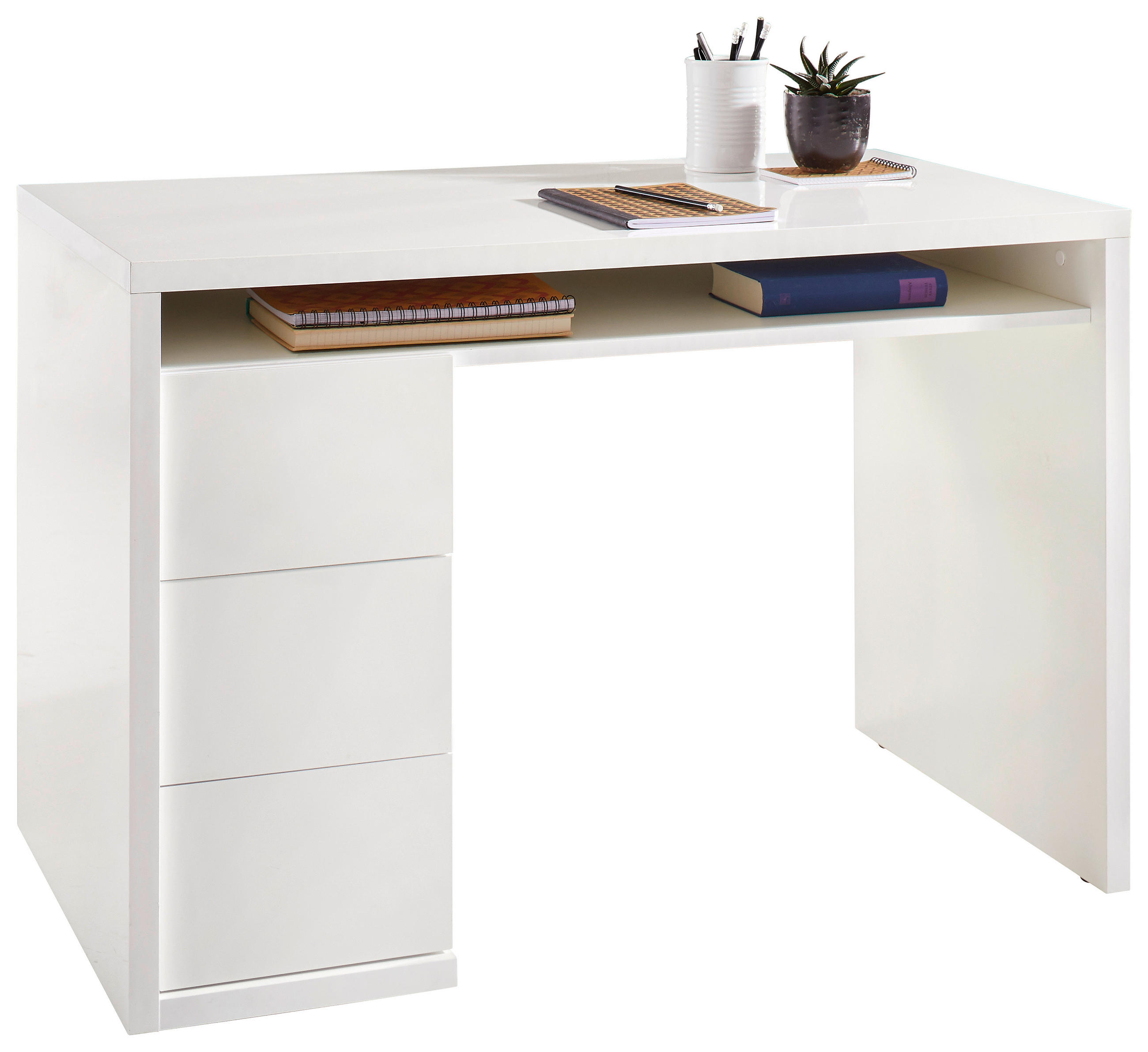 Birou, 110/60/75 cm, material pe bază de lemn - alb, Konventionell, material pe bază de lemn (110/60/75cm) - Xora
