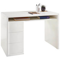 Birou, 110/60/75 cm, material pe bază de lemn - alb, Konventionell, material pe bază de lemn (110/60/75cm) - Xora