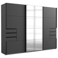 SKRIŇA S POS. DVER. – HOR.VED, antracitová, 270/210/64 cm - čierna/grafitová, Konventionell, kov/kompozitné drevo (270/210/64cm) - MID.YOU