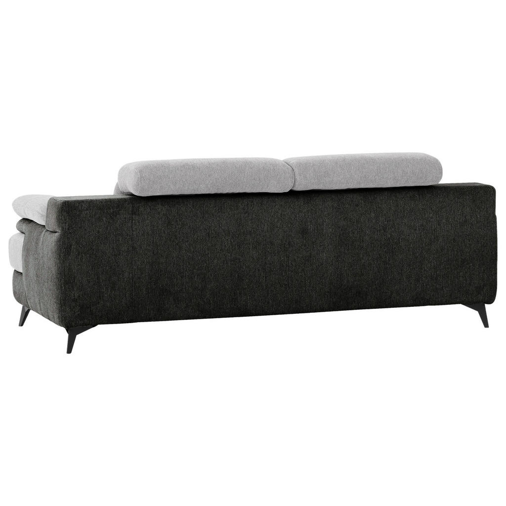 Thumbnail - Livetastic 3-Sitzer-Sofa, Graphit, Silber, Textil, 225x80x104 cm, Made in EU, Rücken echt, Armteil links, rechts, Wohnzi...