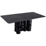 ESSTISCH in Metall, Keramik, Holzwerkstoff 200/100/76 cm  - Dunkelgrau/Schwarz, Design, Keramik/Holzwerkstoff (200/100/76cm) - Belluti