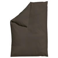 BETTDECKENBEZUG WOVEN SATIN Makosatin 135-140/200 cm  - Dunkelbraun, Basics, Textil (135-140/200cm) - Schlafgut