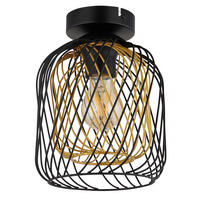 TAKLAMPA DICHTI 18/24,5 cm  - svart/guldfärgad, Basics, metall (18/24,5cm) - Globo