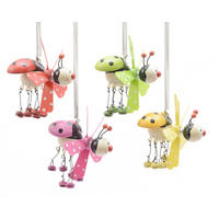 DEKOMARIENKÄFER - Pink/Gelb, LIFESTYLE, Holzwerkstoff (11/11/12cm)