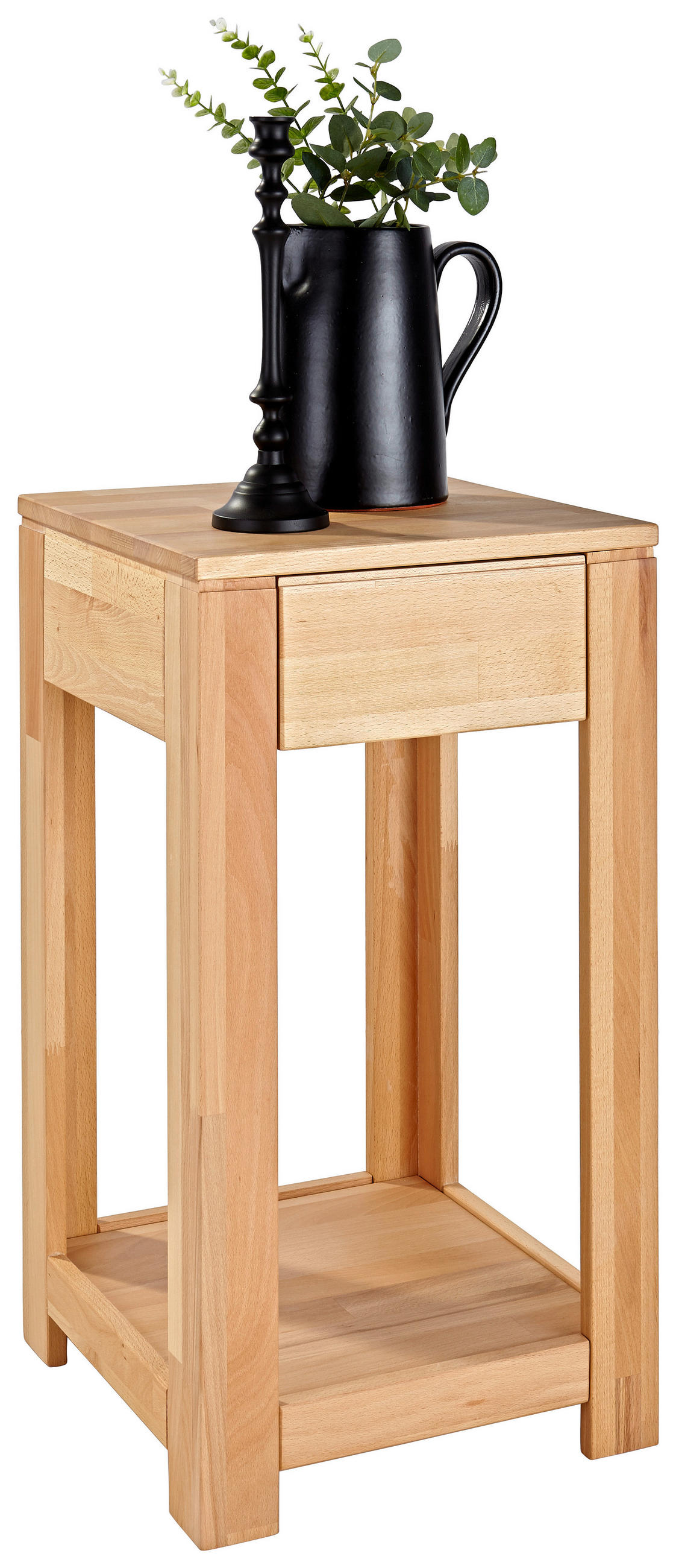 ODKLÁDACÍ STOLEK, jádrový buk, barvy buku - barvy buku, Konvenční, dřevo (40/40/74cm) - Linea Natura