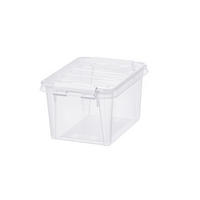 FÖRVARINGSLÅDA 20/15/11 cm   - klar/vit, Basics, plast (20/15/11cm) - Smart Store