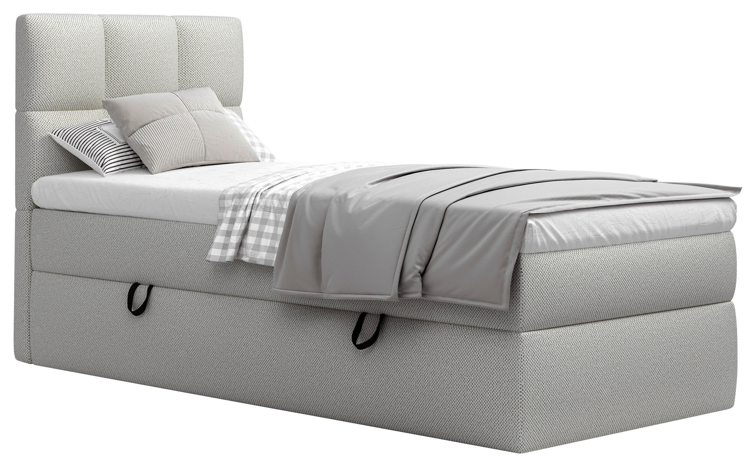 BOXSÄNG 90/200 cm  i greige  - greige/svart, Modern, trämaterial/trä (90/200cm) - MID.YOU
