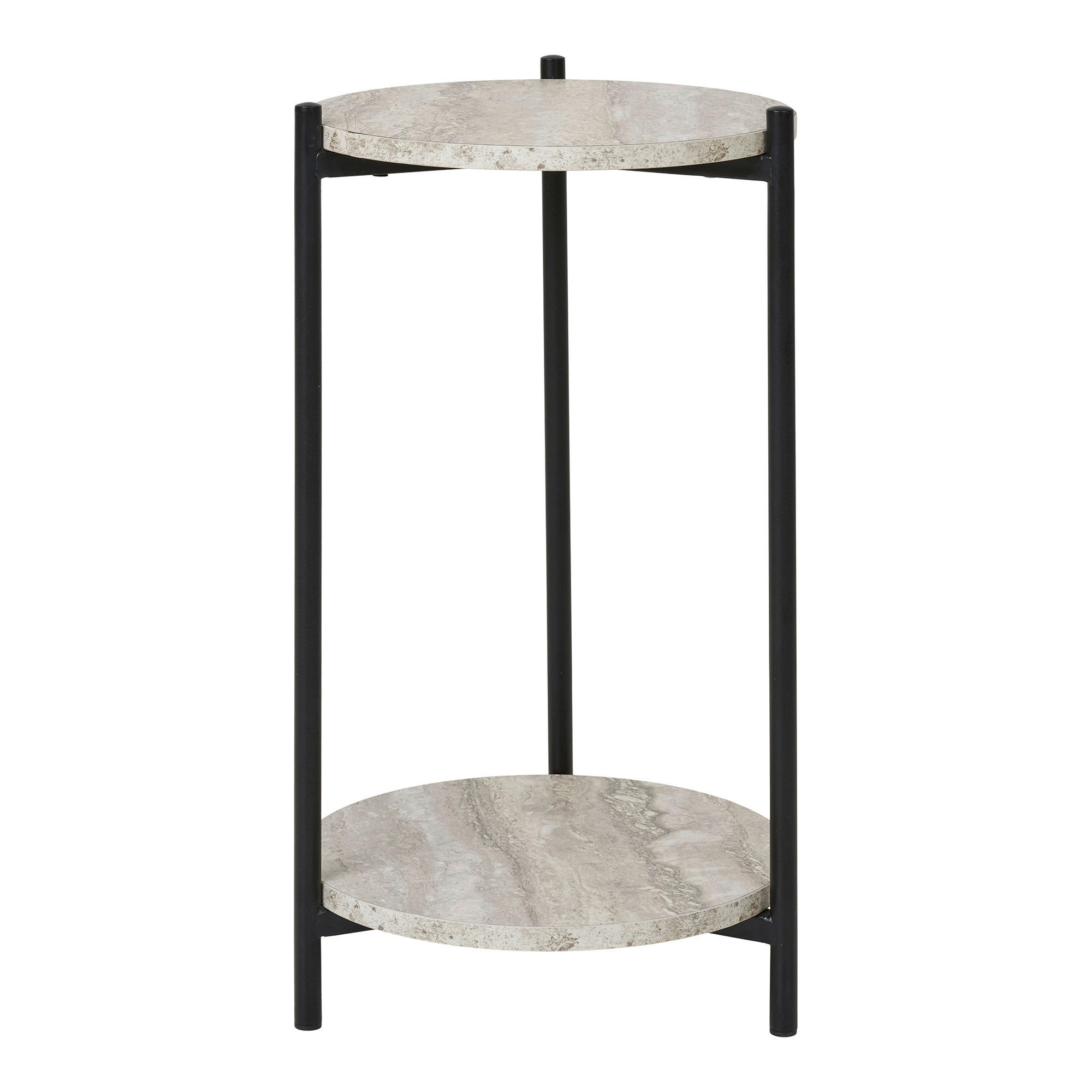 XXXLutz Beistelltisch Leuven Grau, Schwarz 46x27x27 cm