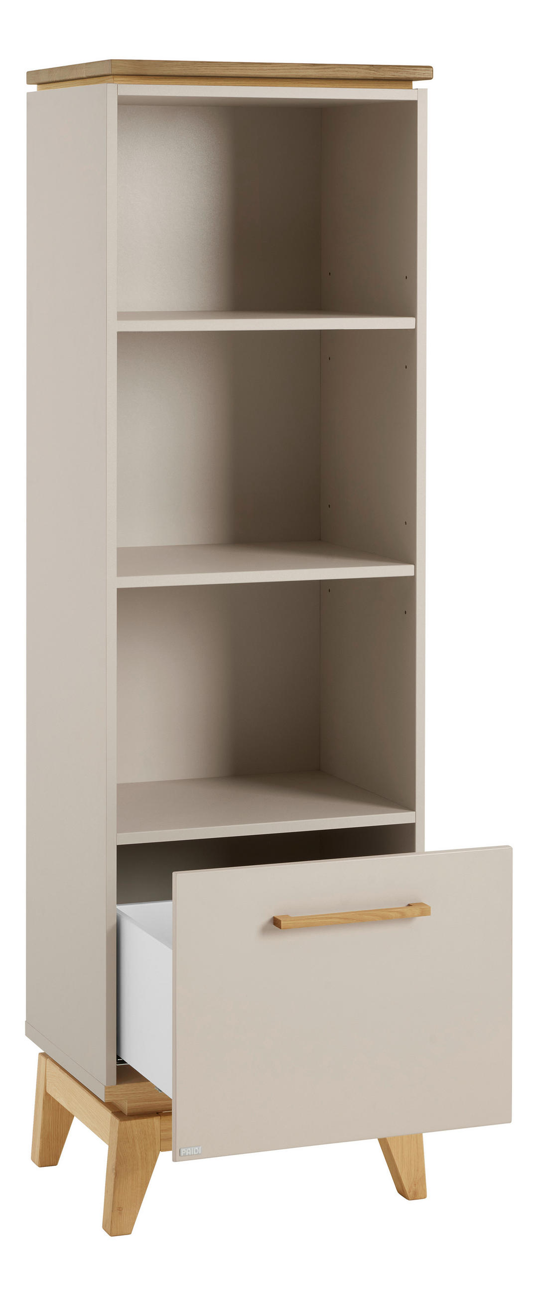 POLC Stiene  - bézs/tölgyfa, Basics, faalapú anyag/fa (48,20/161,00/39,60cm) - Paidi