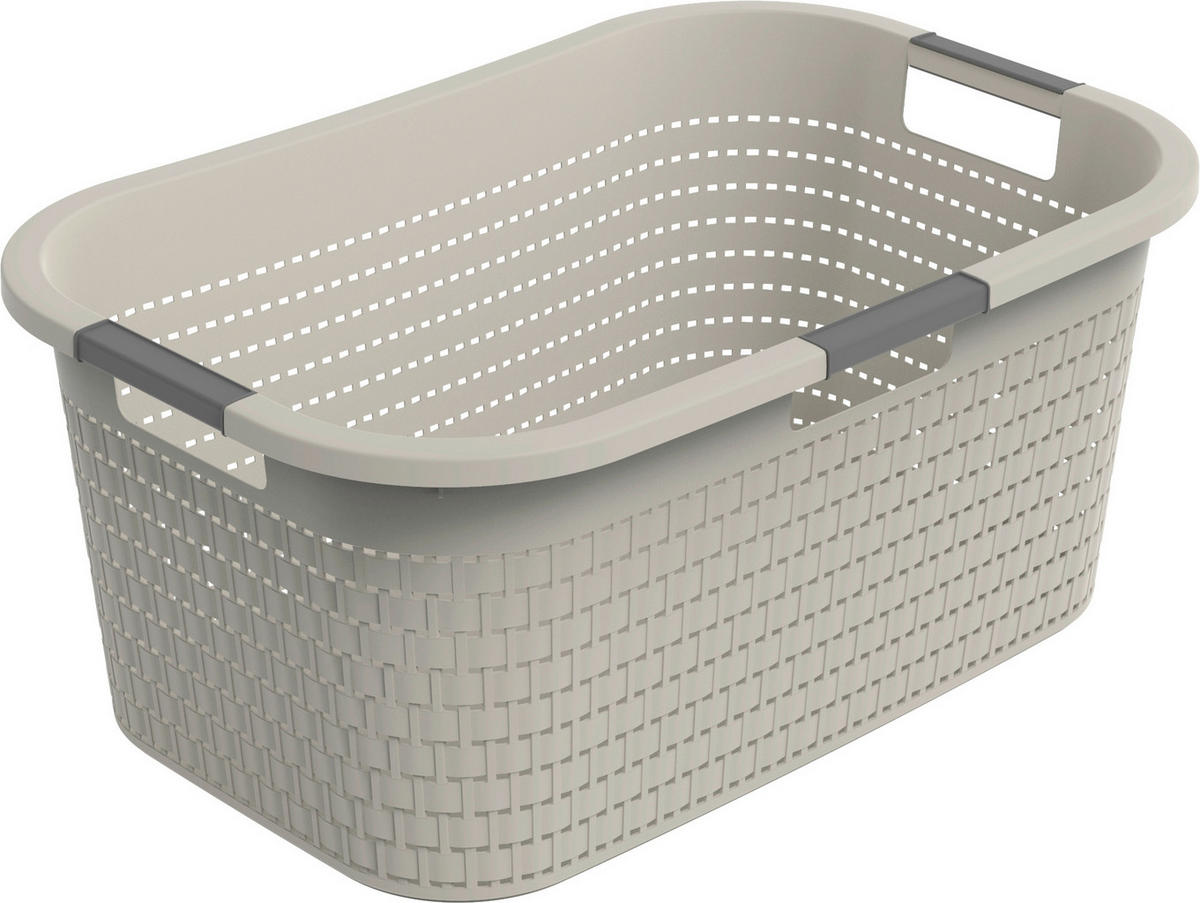 WÄSCHEKORB - Cappuccino, Basics, Kunststoff (58/38,9/25,1cm) - Rotho