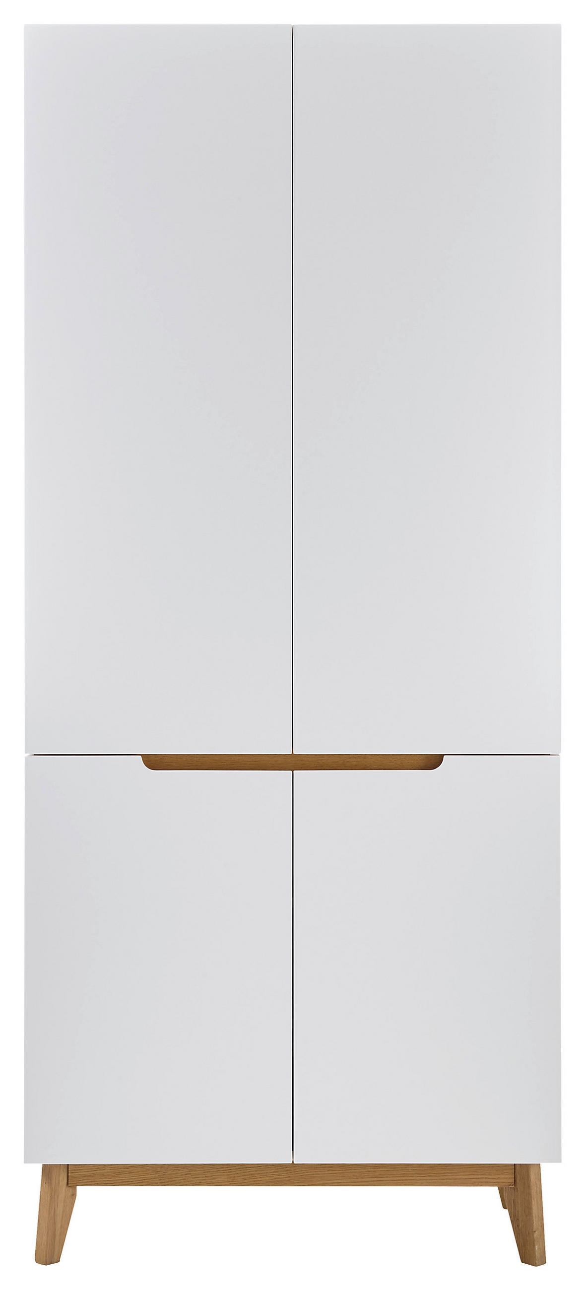 GARDEROBENSCHRANK Cervo  in 85/196/40 cm  - Weiss/Eichefarben, Design, Holz/Holzwerkstoff (85/196/40cm)
