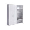 AKTENSCHRANK Grau, Weiß Hochglanz  - Weiß Hochglanz/Grau, MODERN, Holzwerkstoff (168,8/185,6/33cm) - MID.YOU