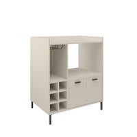 BARSCHRANK in Kaschmir  - Kaschmir/Schwarz, Trend, Holzwerkstoff/Metall (90/105/58cm) - MID.YOU