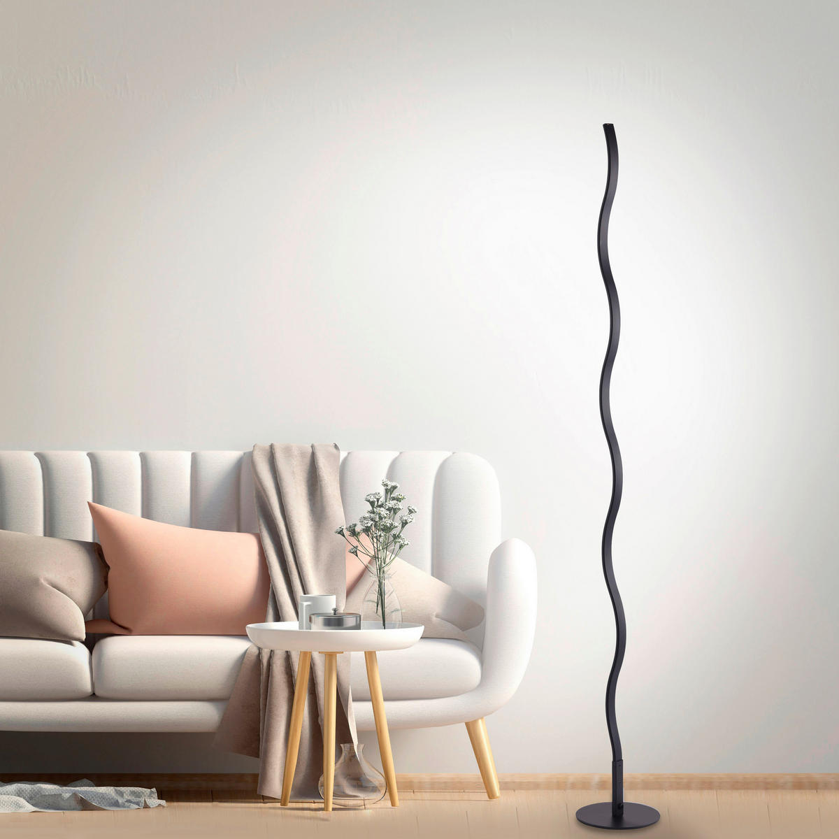 STEHLEUCHTE 14/14/120 cm    - Schwarz, Design, Kunststoff/Metall (14/14/120cm)