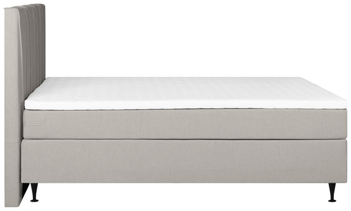 BOXSPRING-ÁGY 140/200 cm  bézs  - bézs/fekete, Modern, textil (140/200cm) - MID.YOU