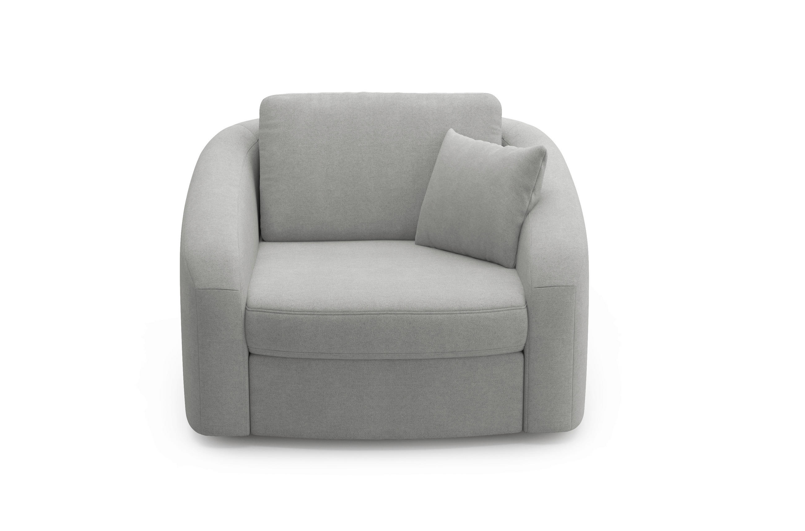 SESSEL in Mikrofaser Grau  - Schwarz/Grau, MODERN, Kunststoff/Textil (116/88/104cm) - Sit & More