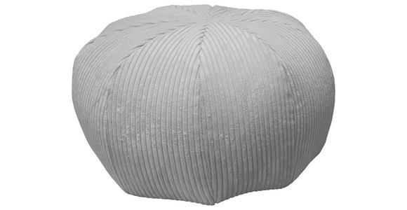 POUF Cord 60/30/60 cm  - Hellgrau, Design, Textil (60/30/60cm) - Carryhome