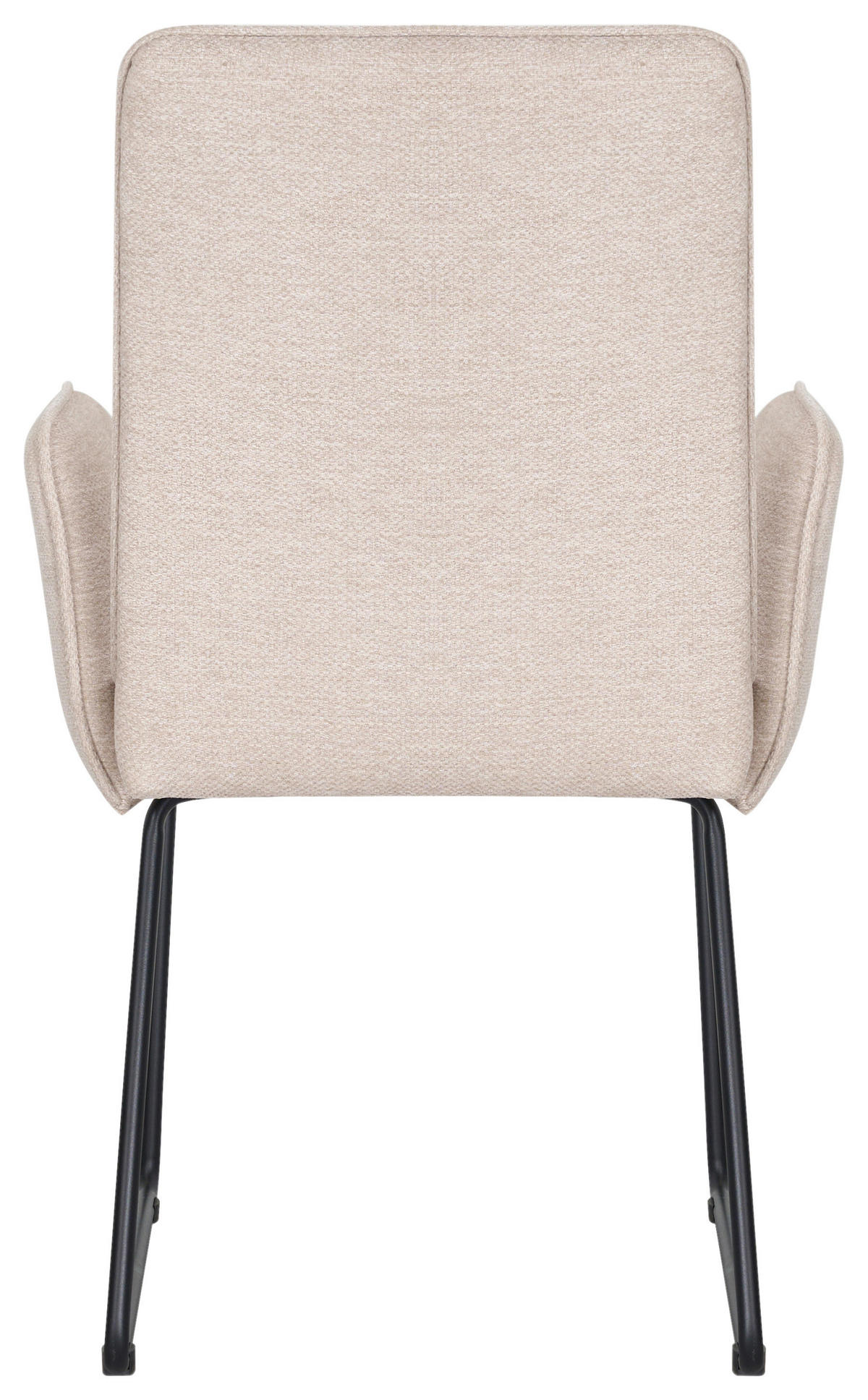 ARMLEHNSTUHL  Stoffauswahl Webstoff  - Beige/Schwarz, Design, Textil/Metall (60/92/66cm) - Stylife