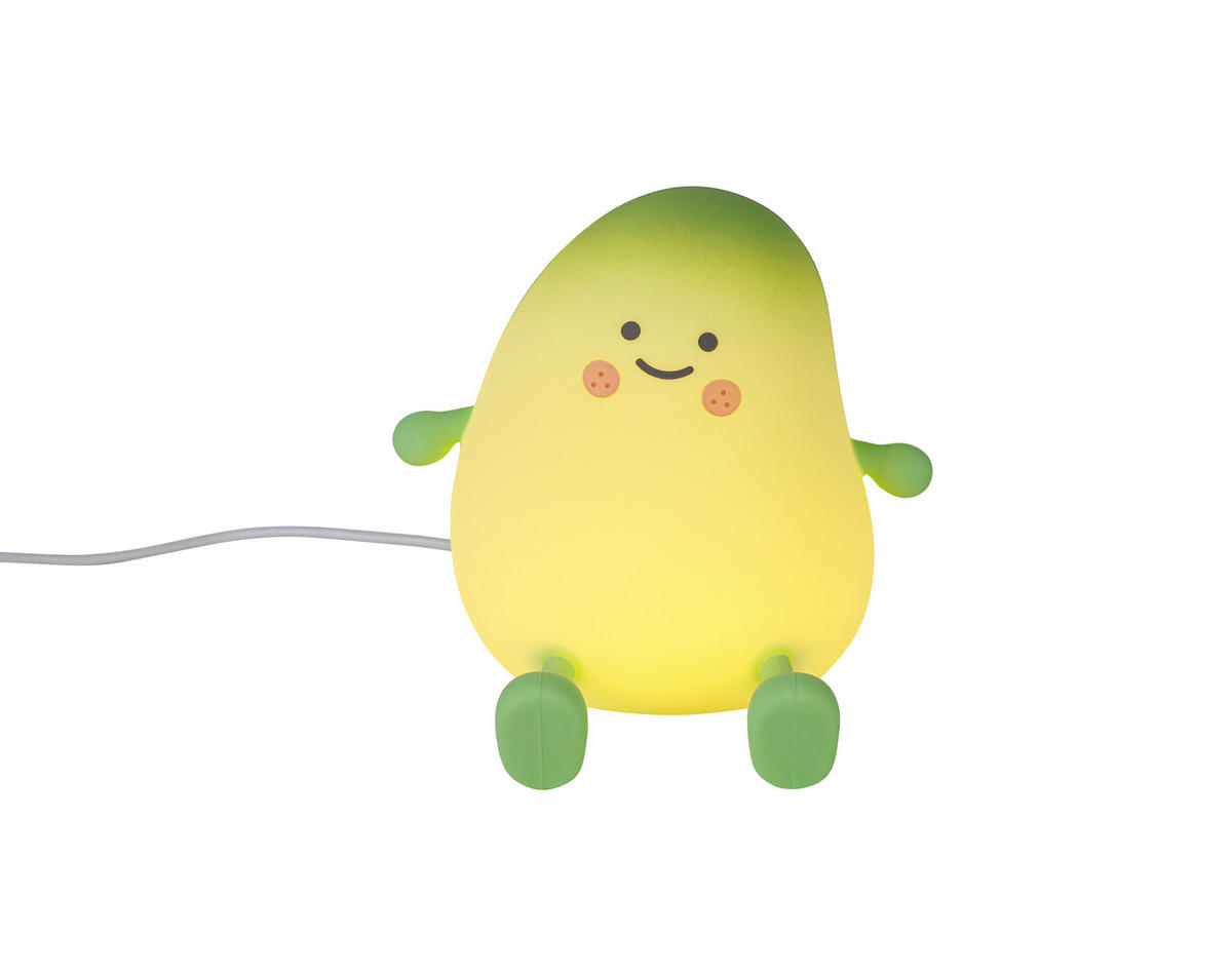 NOČNÉ SVETLO, 12,2/11,6/12,2 cm - zelená, Trend, plast (12,2/11,6/12,2cm) - Novel