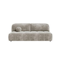 SCHLAFSOFA Chenille Graubraun  inkl. Zierkissen, Rückenkissen, Bettkasten, Schlaffunktion, Rücken echt, Liegefläche im Originalstoff  - Graubraun/Schwarz, MODERN, Kunststoff/Textil (210/88/104cm) - Milino