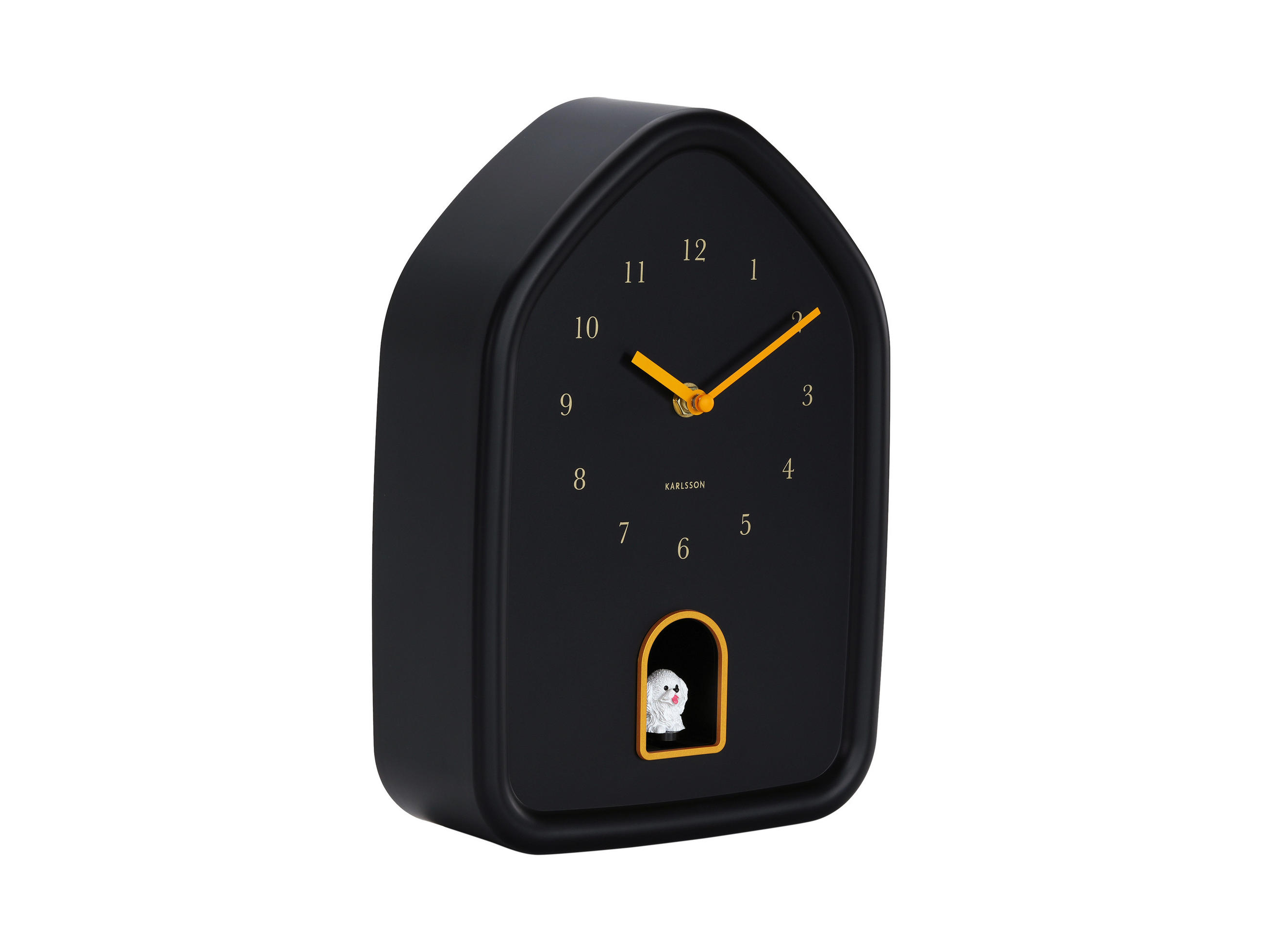 Karlsson Wanduhr Modern Doggy Schwarz 20x29.1 cm