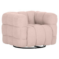 SESSEL in Flachgewebe Rosa  - Schwarz/Rosa, Konventionell, Textil/Metall (97/71/87cm) - Carryhome