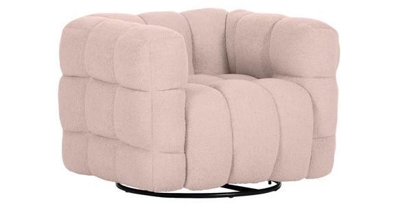 SESSEL in Flachgewebe Rosa  - Schwarz/Rosa, KONVENTIONELL, Textil/Metall (97/71/87cm) - Carryhome