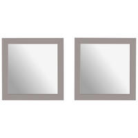 SPIEGELSET 25/25/0,43 cm  - Kaschmir/Greige, Design, Glas/Holzwerkstoff (25/25/0,43cm) - Carryhome