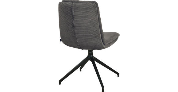 STUHL - Anthrazit/Schwarz, Design, Textil/Metall (49/90/68cm) - Johann Jakob