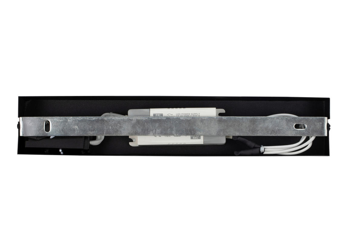 LED-DECKENLEUCHTE Zhang 120/12,5/10,5 cm   - Schwarz/Kieferfarben, Design, Holz/Kunststoff (120/12,5/10,5cm) - Novel