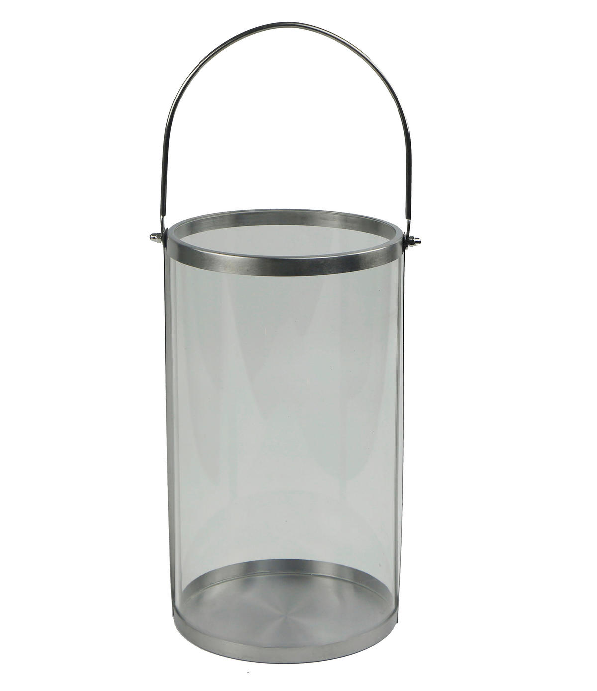 LATERNE - Klar/Edelstahlfarben, LIFESTYLE, Glas/Metall (18,5/28/16cm) - Ambia Home