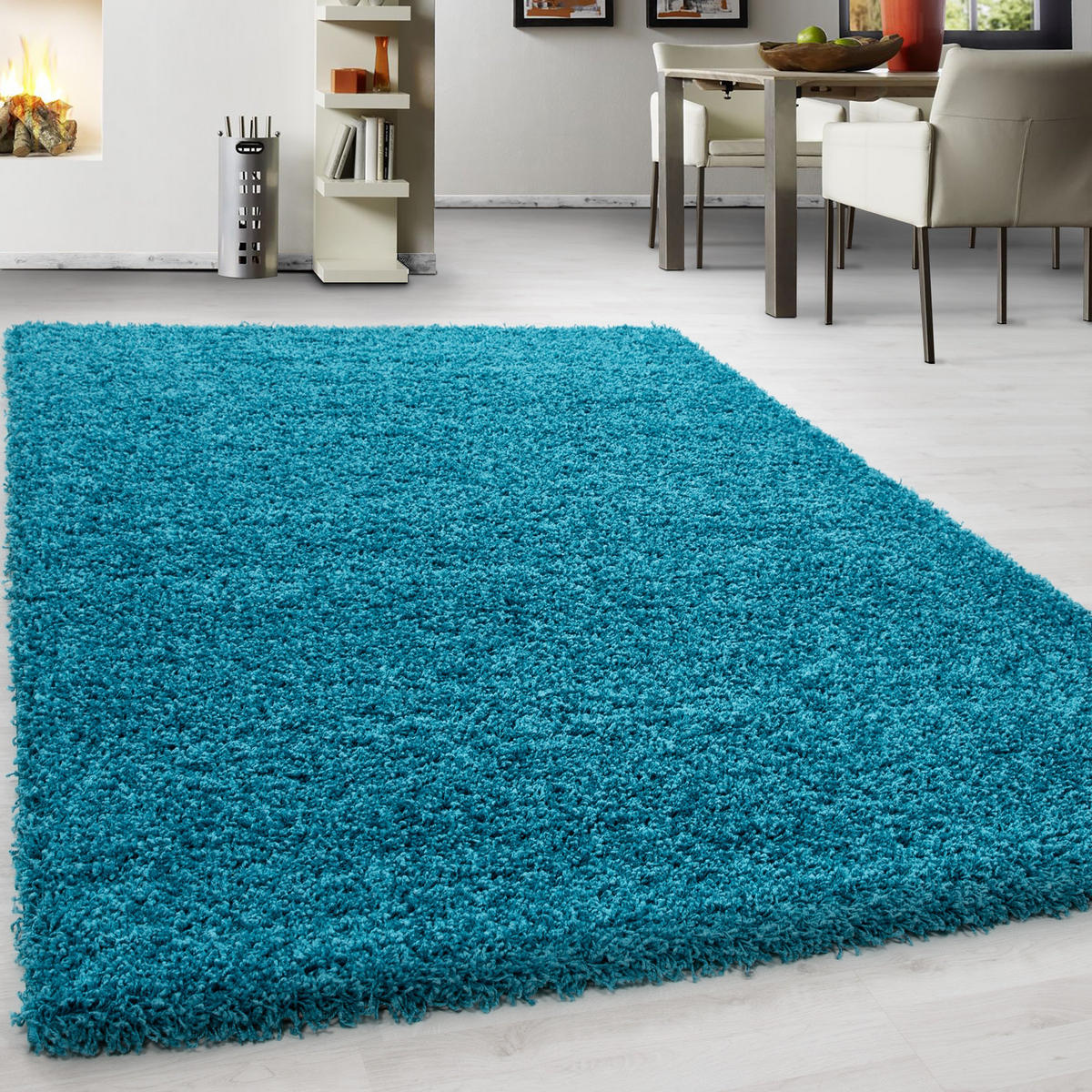 HOCHFLORTEPPICH 120/170 cm Life 1500 Türkis  - Türkis, KONVENTIONELL, Textil (120/170cm) - Novel