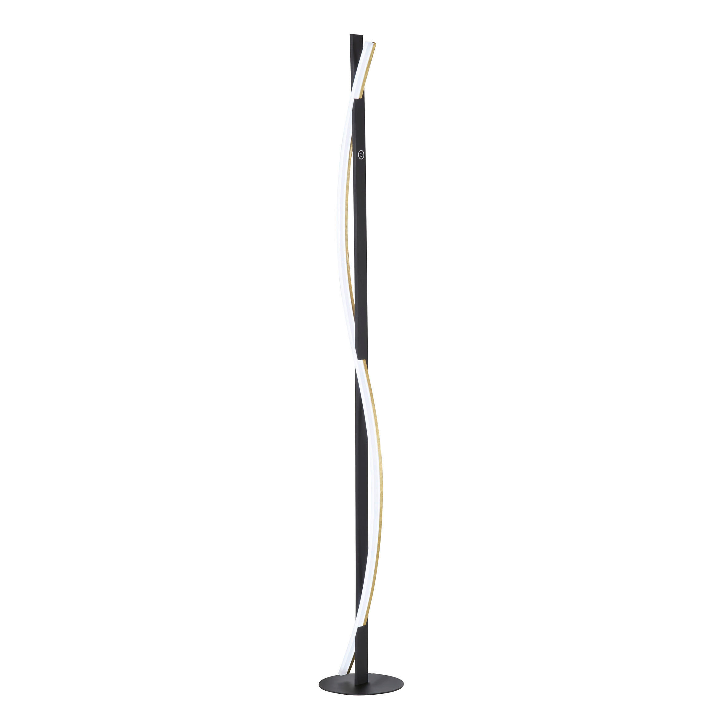 LED-STEHLEUCHTE - Goldfarben/Schwarz, Basics, Metall (21/160cm) - Fischer & Honsel