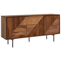 SIDEBOARD 148/72/40 cm  - Sheeshamfarben/Schwarz, Design, Holz/Metall (148/72/40cm) - MID.YOU