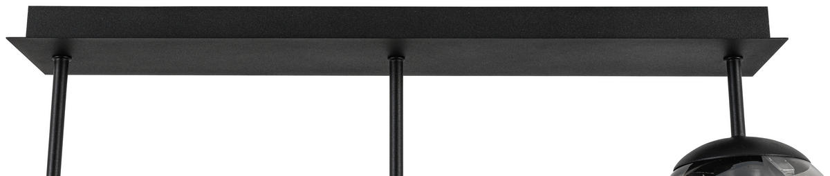 DECKENLEUCHTE    60/16/34,5 cm  - Chromfarben/Schwarz, Trend, Glas/Kunststoff (60/16/34,5cm) - Novel