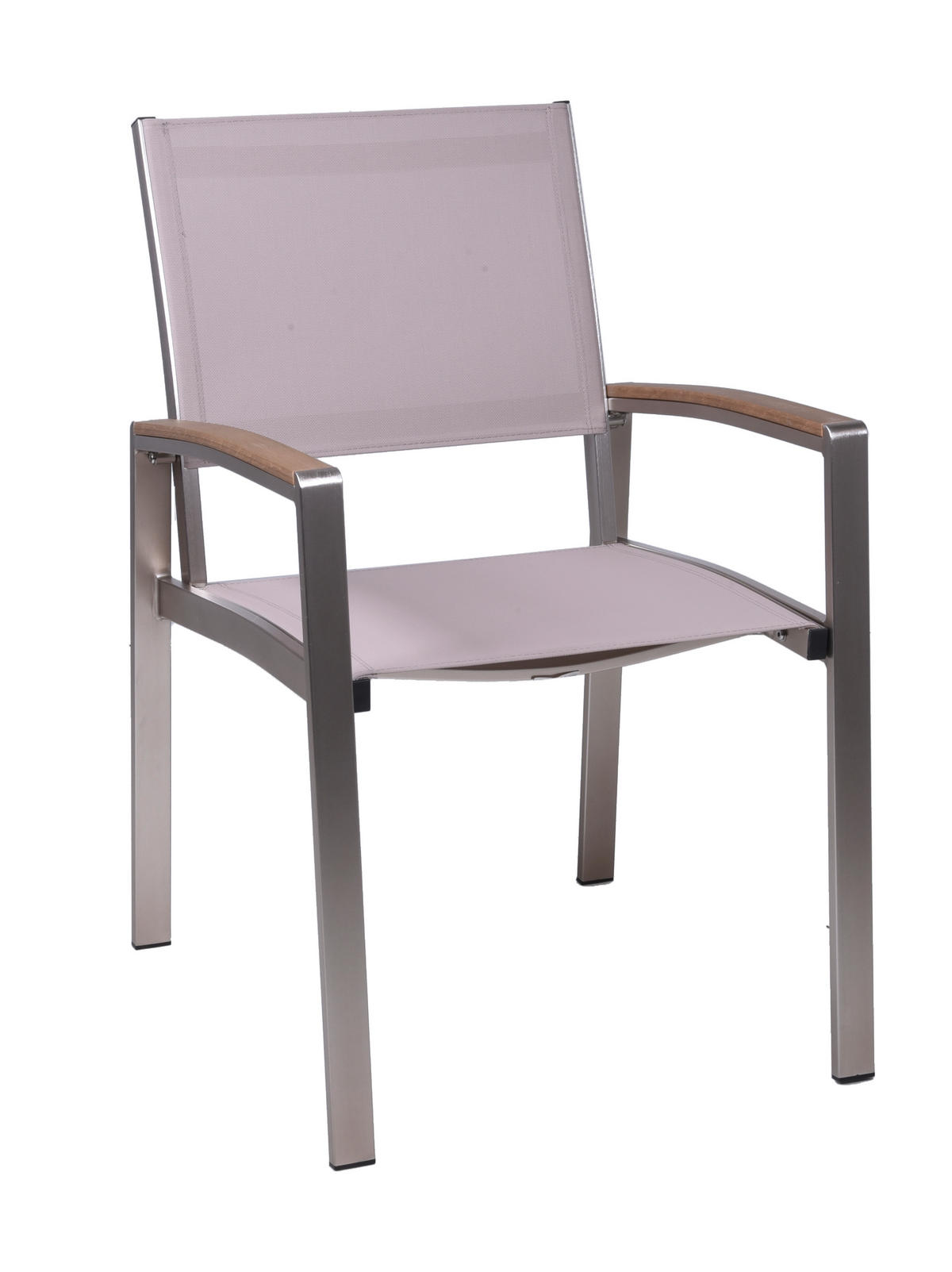 GARTENSTUHL-SET Metall, Kunststoff Grau, Champagner  - Champagner/Grau, Basics, Kunststoff/Metall (56/87,5/59cm) - Gardenson