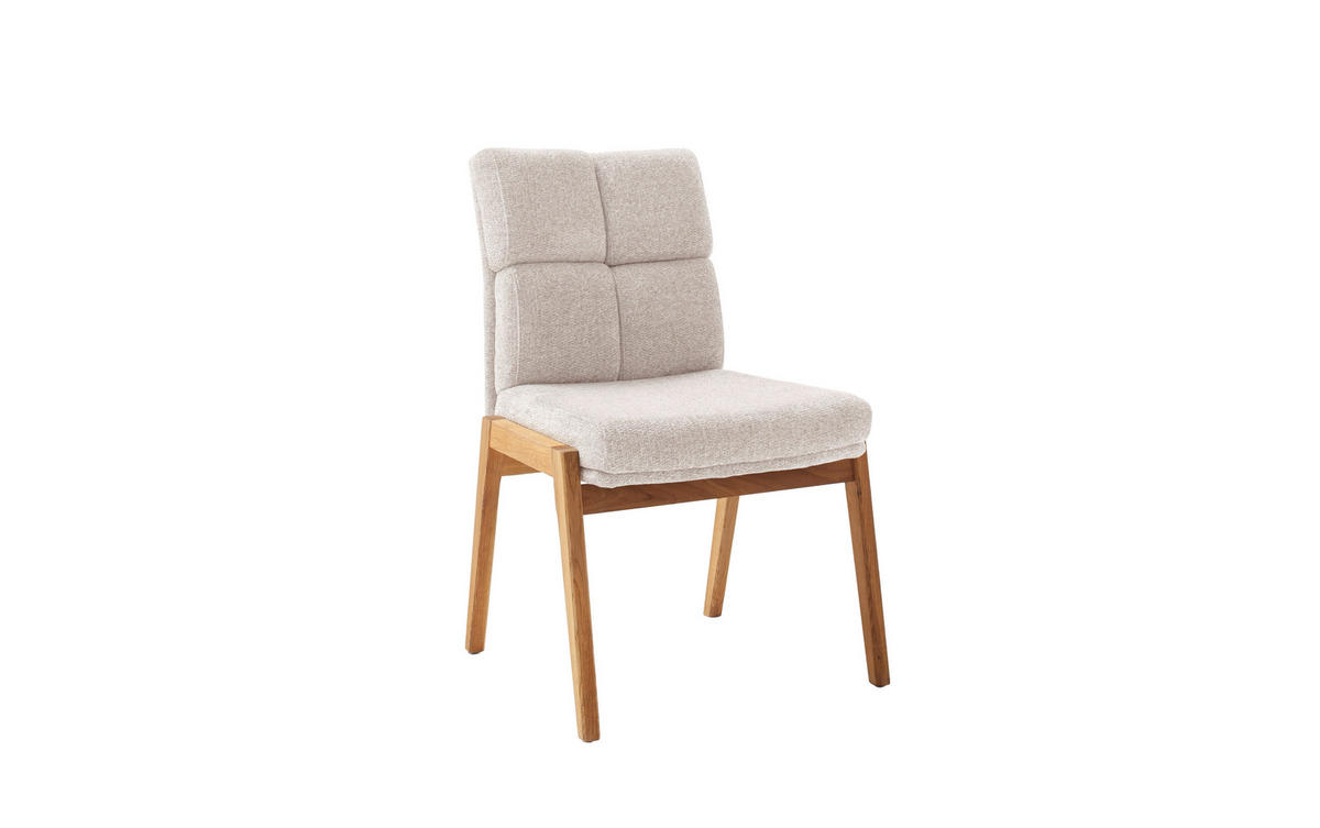 STUHL   Bouclé  - Wildeiche/Hellgrau, MODERN, Holz/Textil (58/87/67cm) - MID.YOU