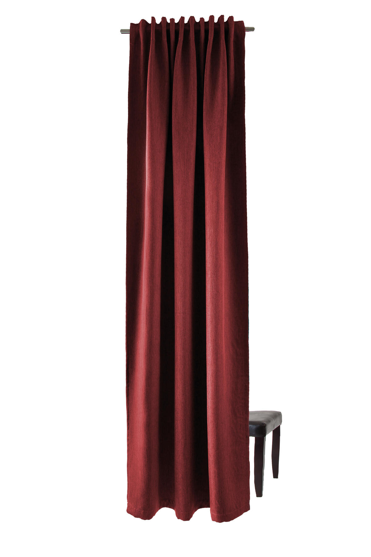 WÄRMESCHUTZVORHANG Verdunkelung  - Bordeaux, Basics, Textil (140/245cm)