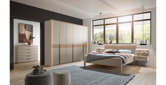 DREHTÜRENSCHRANK  in Taupe, Eichefarben  - Taupe/Eichefarben, Design, Holz/Holzwerkstoff (299,2/229,4/59,5cm) - Dieter Knoll