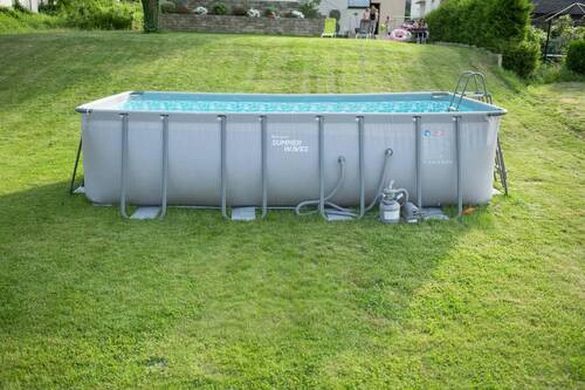 POOL-SET PGP41809522-AN 274/132/549 cm  - Anthrazit, KONVENTIONELL, Kunststoff/Metall (274/132/549cm)
