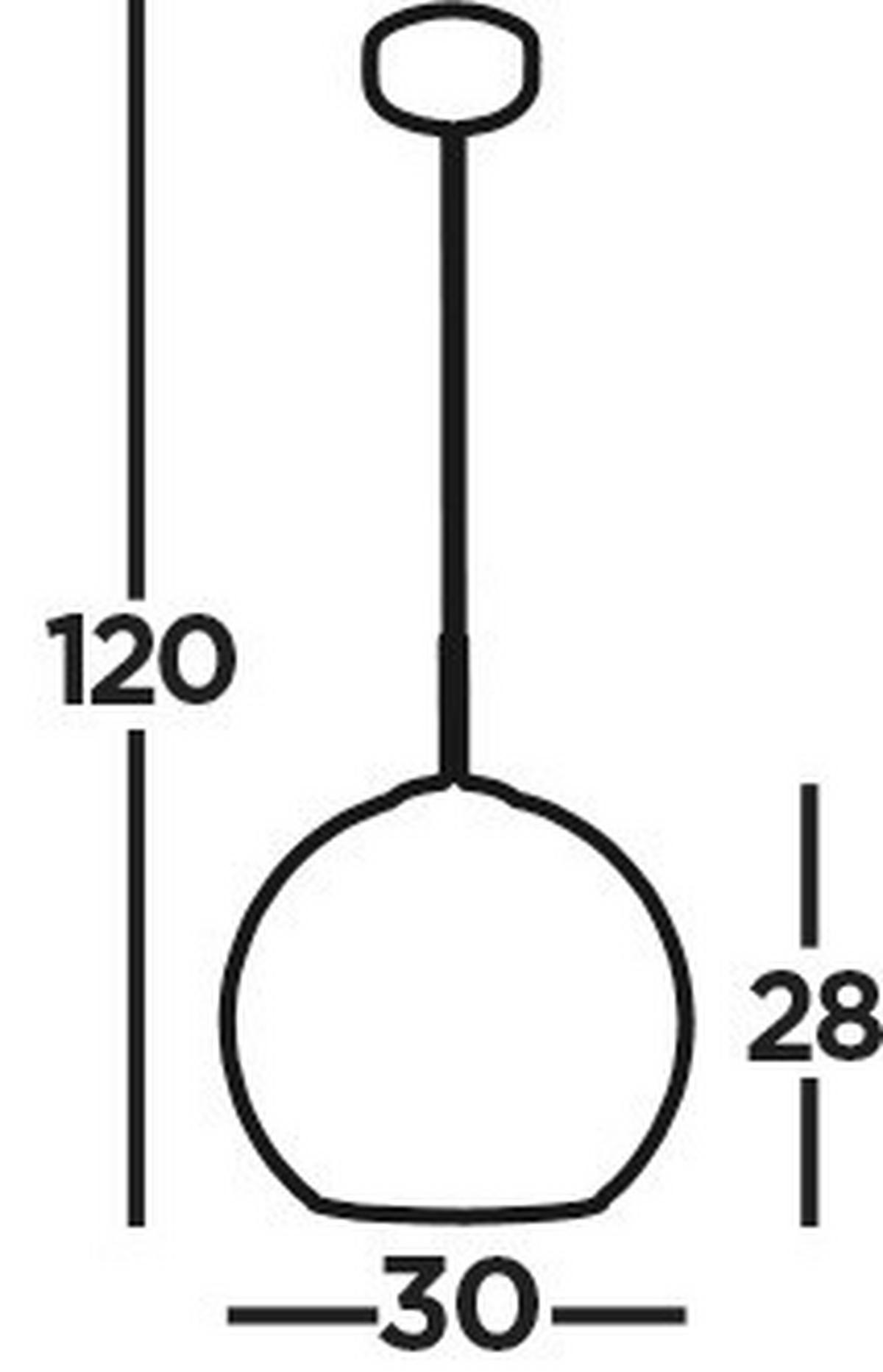 VISEČA SVETILKA  Amsterdam      30/120 cm      E27 - črna, Design, kovina/steklo (30/120cm)