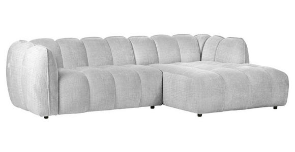 ECKSOFA in Chenille Hellgrau 272/172 cm - Hellgrau/Schwarz, KONVENTIONELL, Kunststoff/Textil (272/172cm) - Carryhome