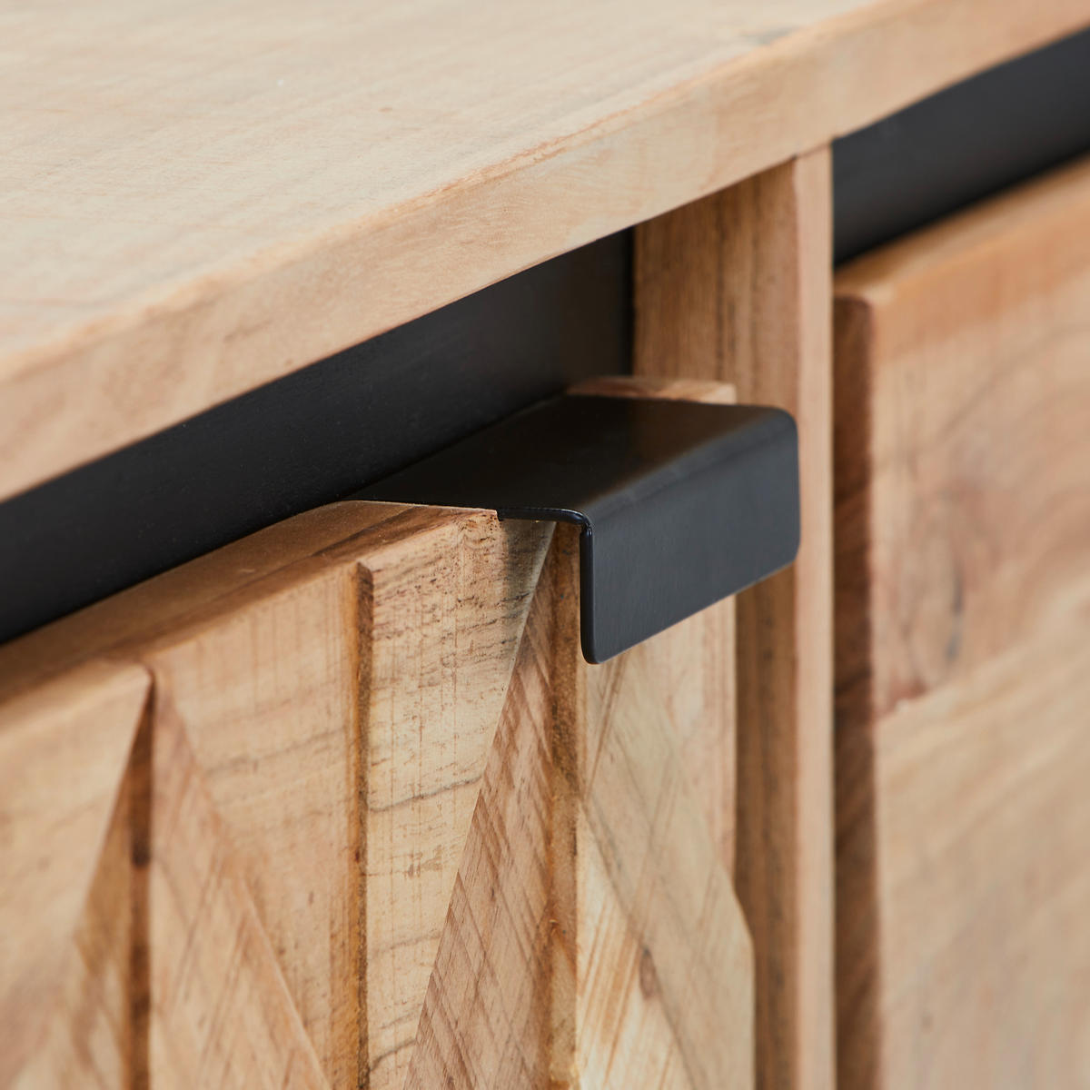 SIDEBOARD 175/80/45 cm  - Schwarz/Akaziefarben, MODERN, Holz/Metall (175/80/45cm) - Livetastic