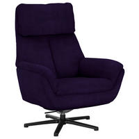 RELAXSESSEL in Textil Violett  - Violett/Schwarz, Design, Textil/Metall (79/108/89cm) - Beldomo Style