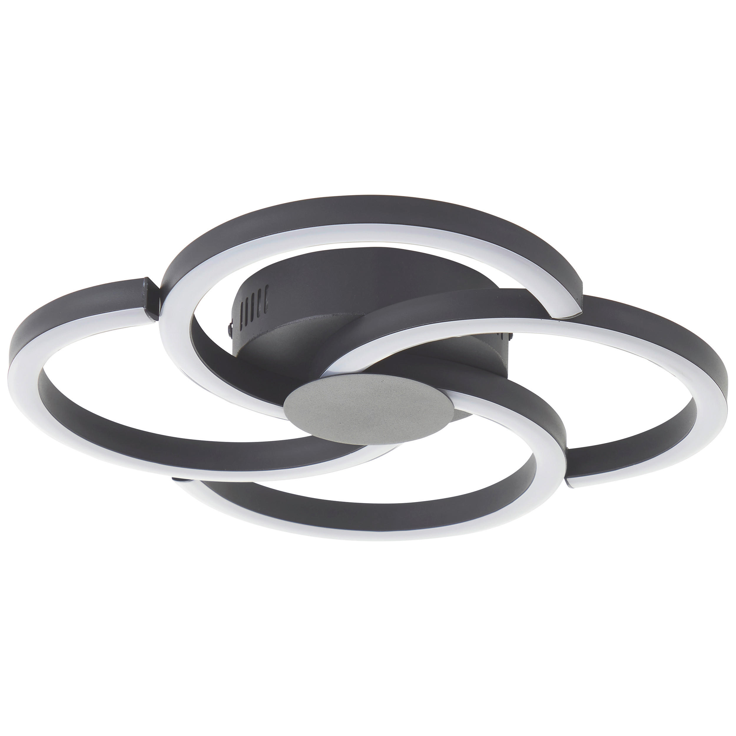 LED-DECKENLEUCHTE  34/6 cm    - Schwarz, Design, Kunststoff/Metall (34/6cm) - Brilliant